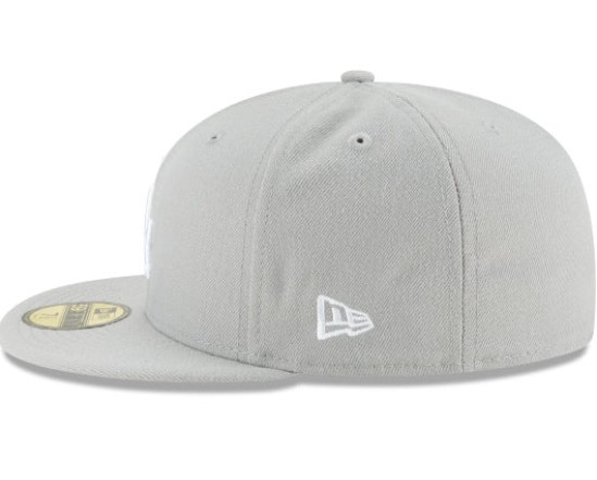 Genuine Los Angeles Dodgers New Era 59FIFTY Fitted Hat Gray White LA Logo Cap