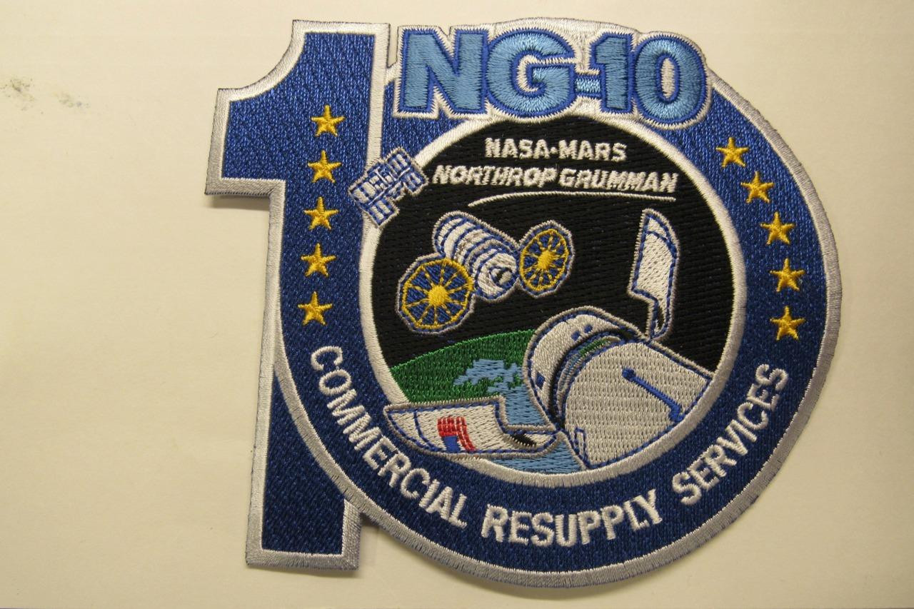 NASA NORTHROP GRUMMAN NG-10 COMMERCIAL RESUPPLY SERVICES CRS SPACE MISSION PATCH