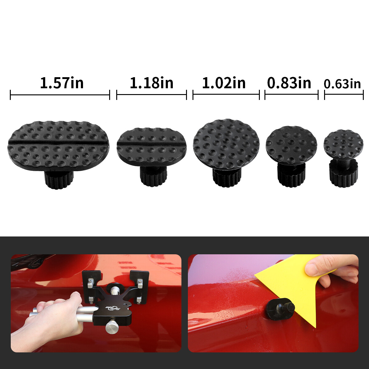 PDR Car Body Glue Puller Tabs Pulling Paintless Dent Repair Removal Tool Kit US