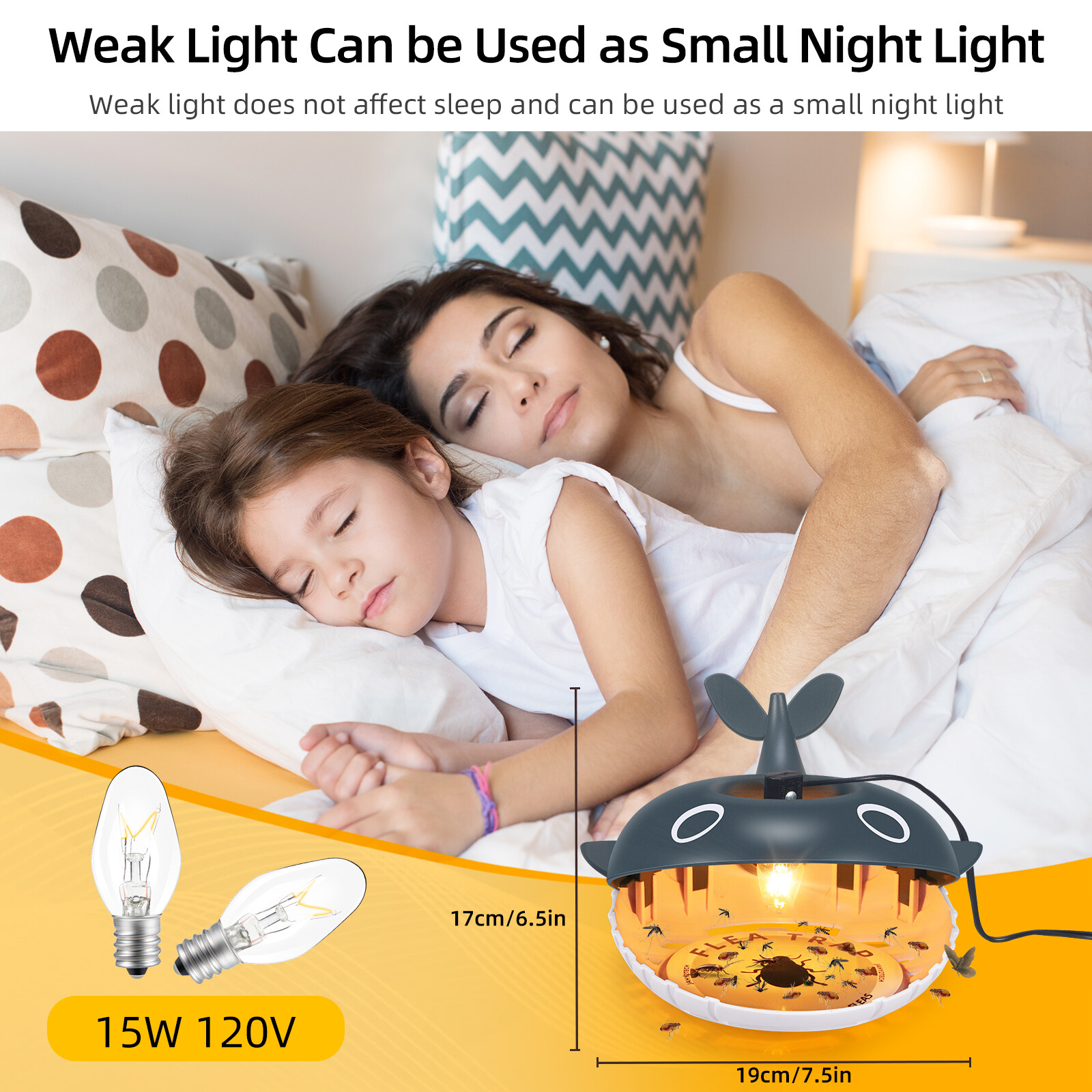 Flea Traps – 2 Pack, Light-Activated, Safe for Pets & Kids US
