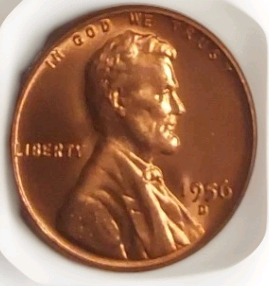 1956 D Lincoln Wheat Cent Uncirculated MS Red VeryClean Nice Eye Appeal FreePost