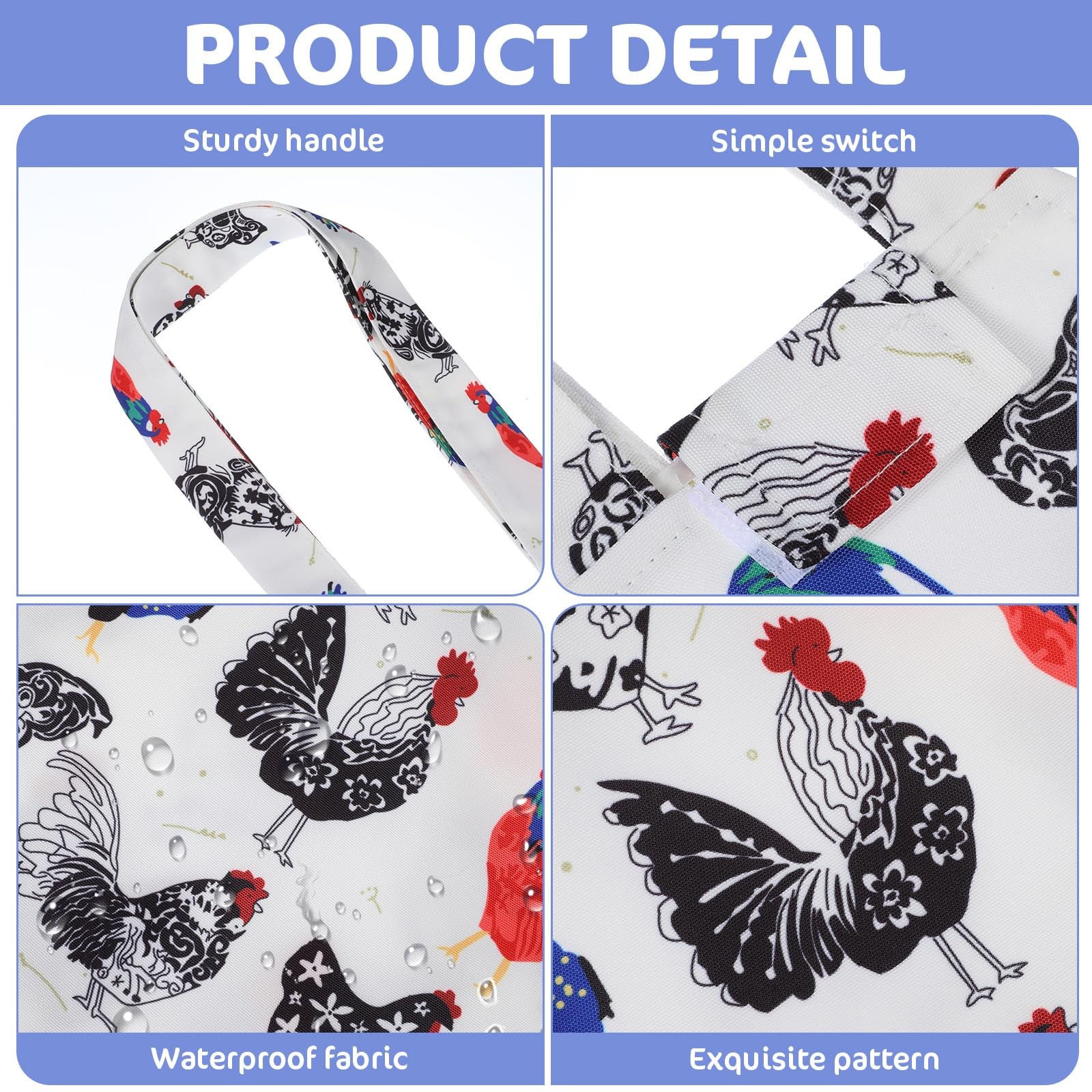 Chicken Holder Bag, Poultry Carrier Sling with Handle, Medium, White