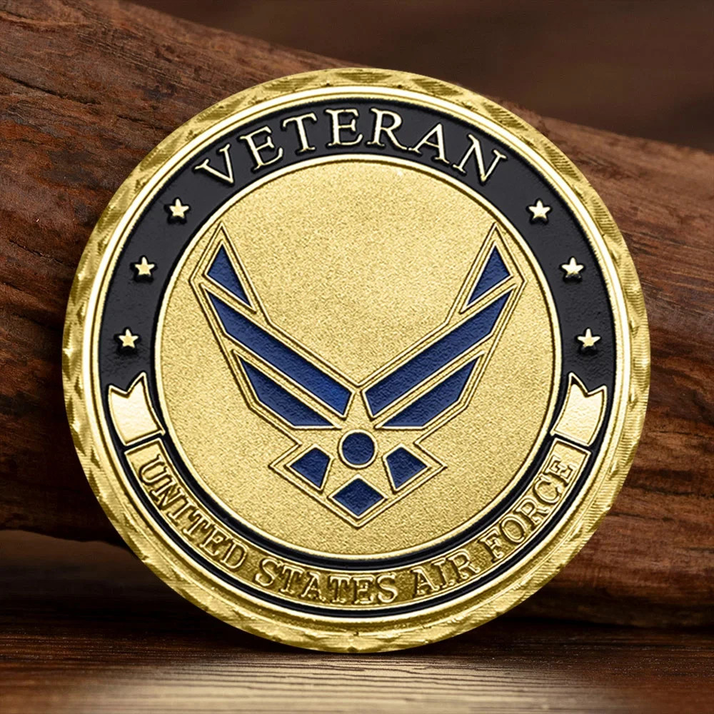 U.S. Air Force Veteran Commemorative Challenge Coin Military Veteran Gift