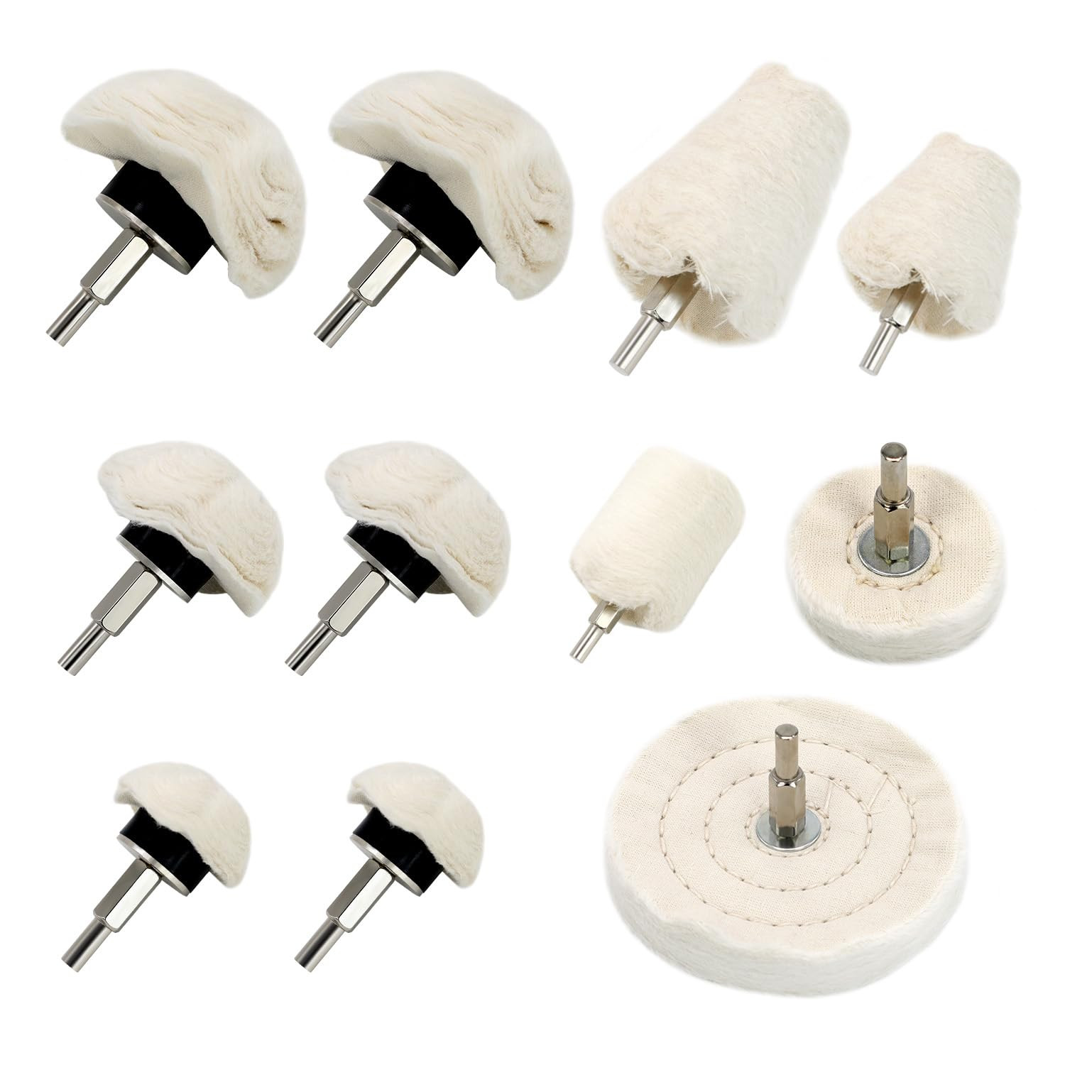 Buffing Wheel for Drill, Polishing Ball for Drill with 1/4" Hex Shafts,Buffing P