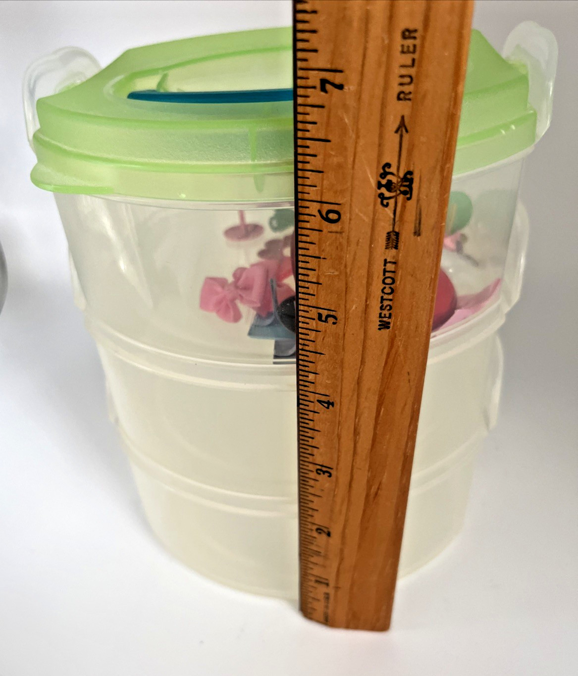 Sterilite Stack & Carry 3- Layer Storage Container Used comes with Craft Items