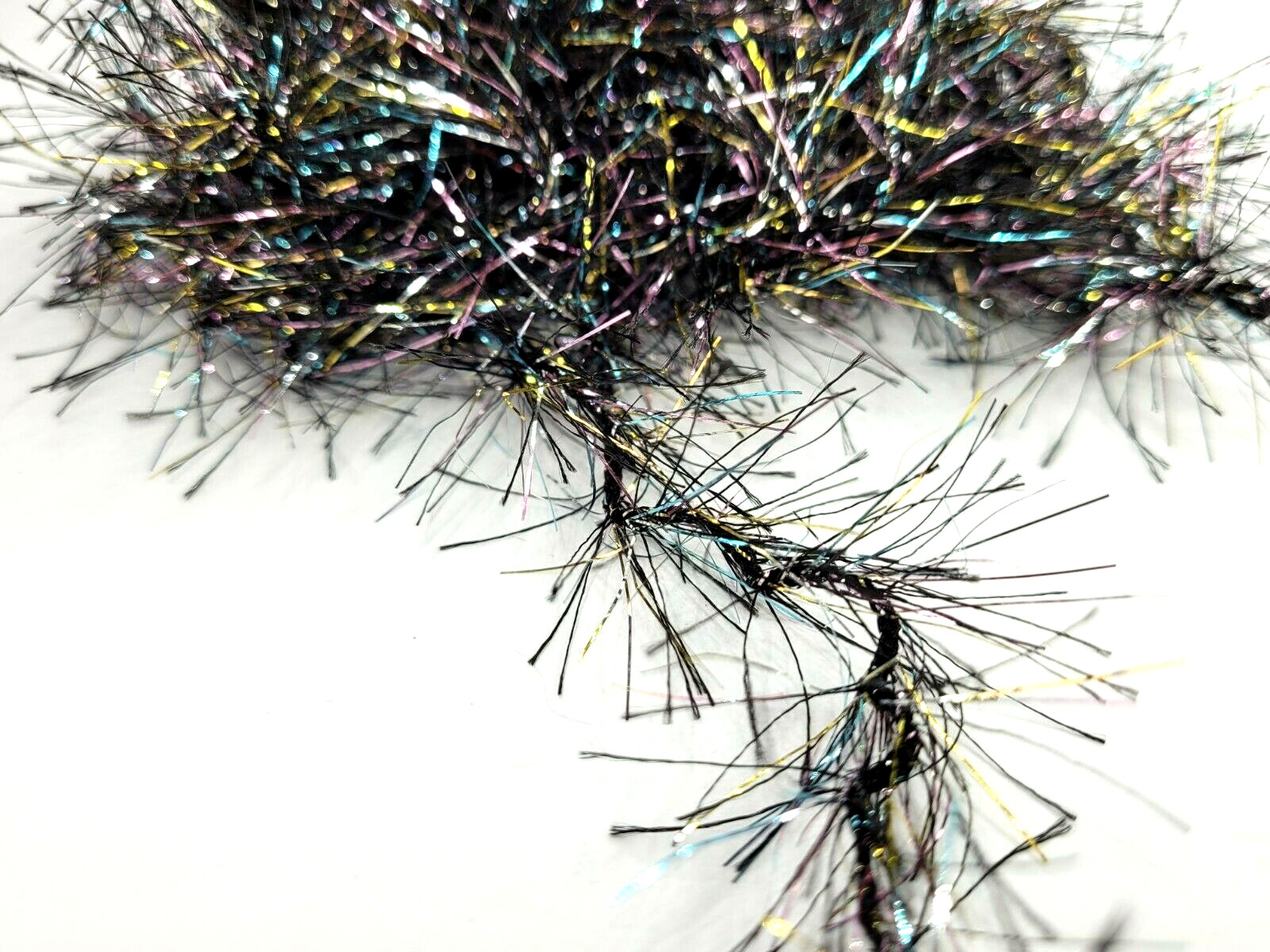 CRYSTAL ICE HACKLE - BLACK RAINBOW - 5 Yds. - Feather Replacement - Fly Tying