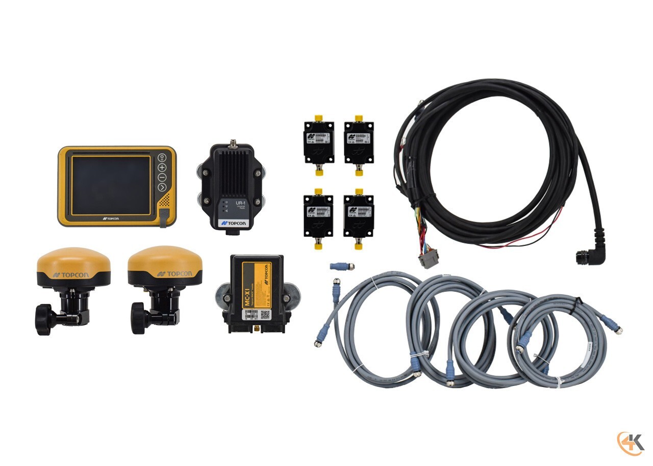 Topcon MC-Max Excavator GPS w/ GX-55 V15 Display MC-X1 & Dual GR-i3F & Wiring