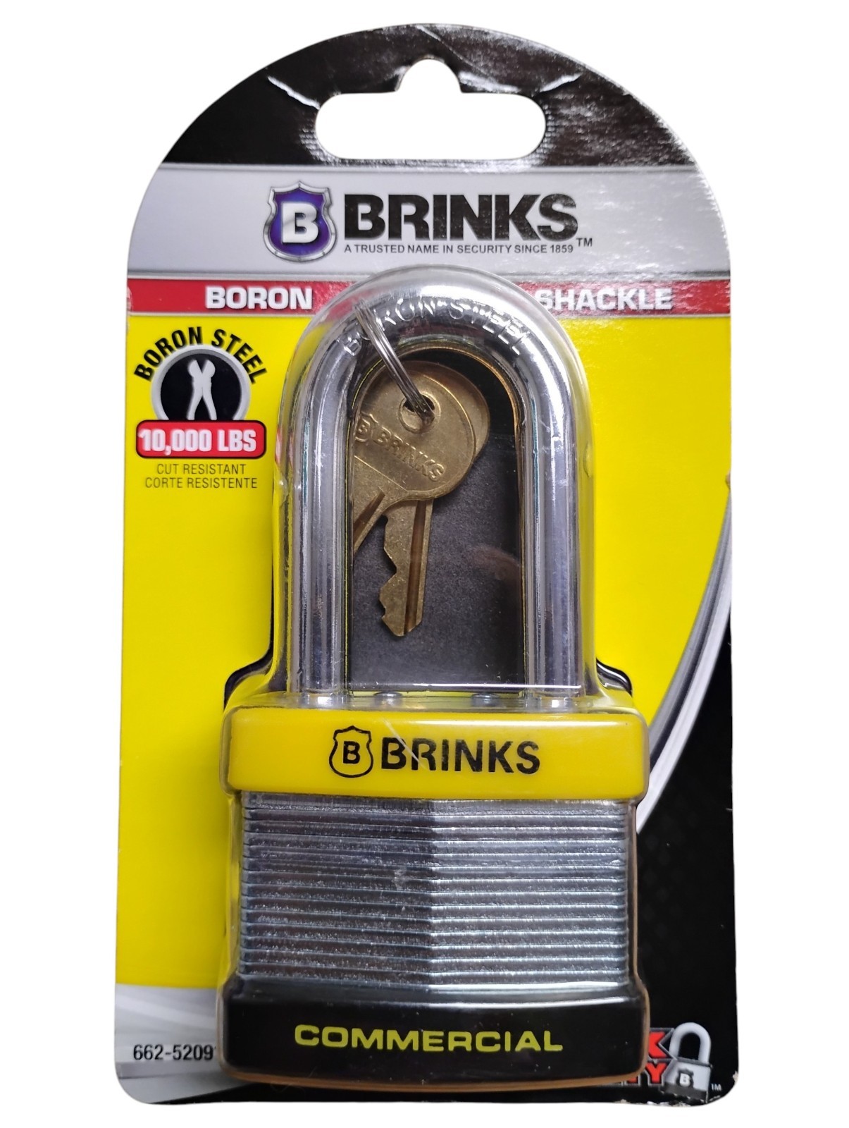 Brinks Boron Steel 50mm Shackle Padlock Promax Security 662-52091