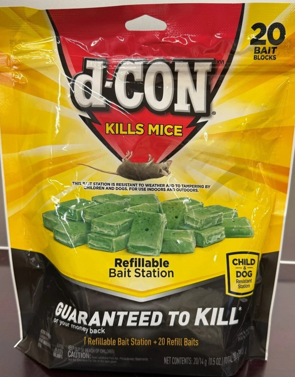 D-Con Kills House Mice 1 Refillable + 20 Refill Bait Blocks