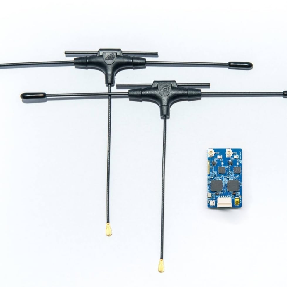 Zoopz BAYCK RC ELRS Receiver 900/2400 Dual Band Gemini RX - 27mm x 16mm, Blue