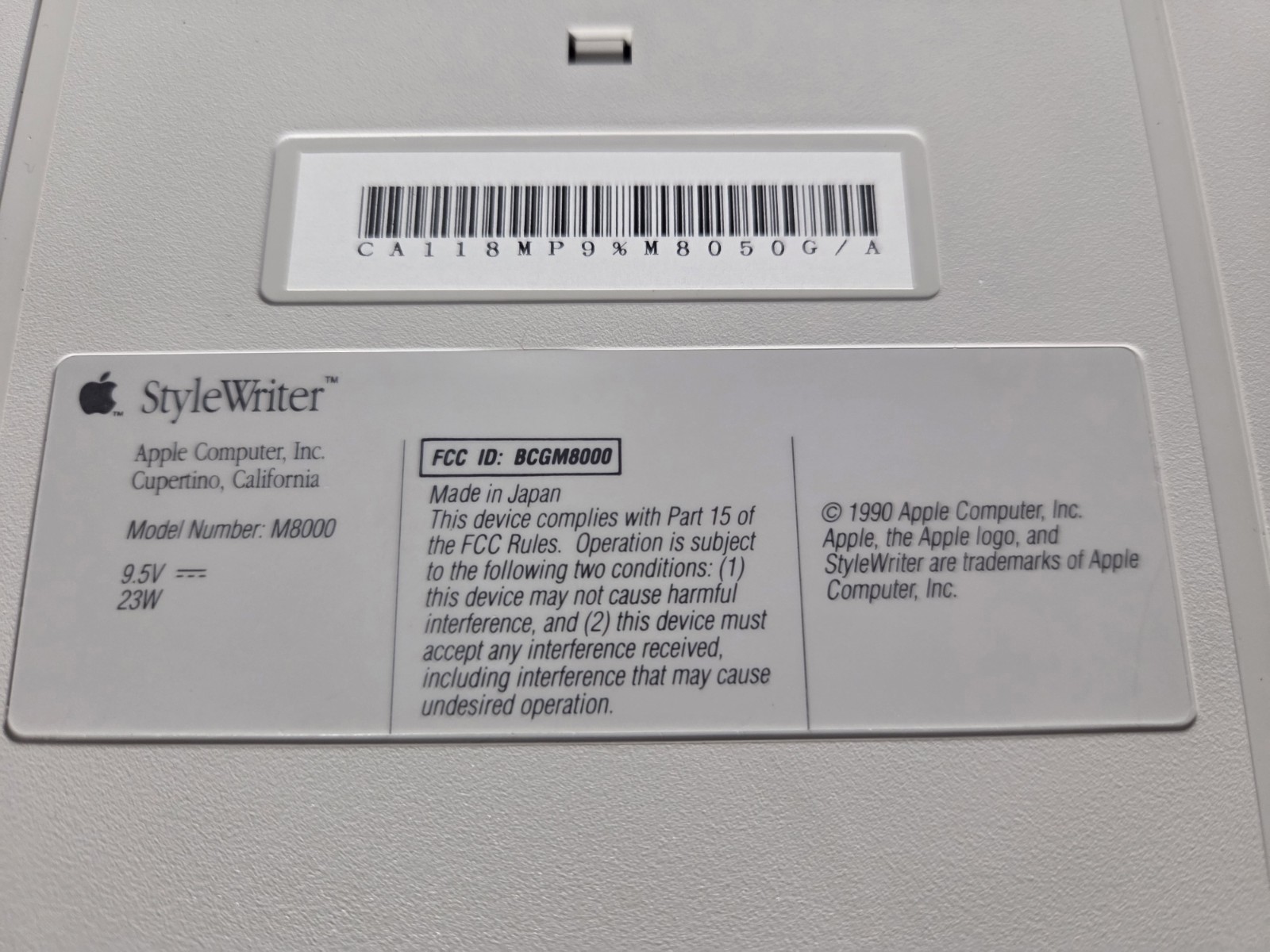 Apple original StyleWriter M8000