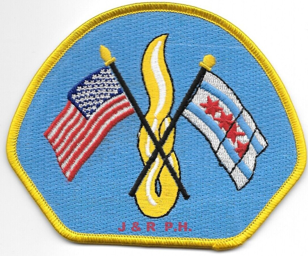 Chicago Fire Dept., Illinois (Flame-Blue background) (4.5" x 3.5") fire patch