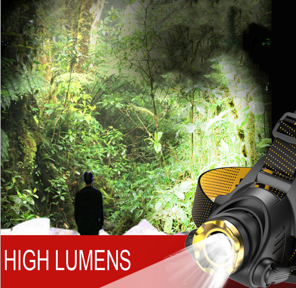 Brightness LED Headlight Headlamp Head Torch Flashlight Work Light Camping Lamp