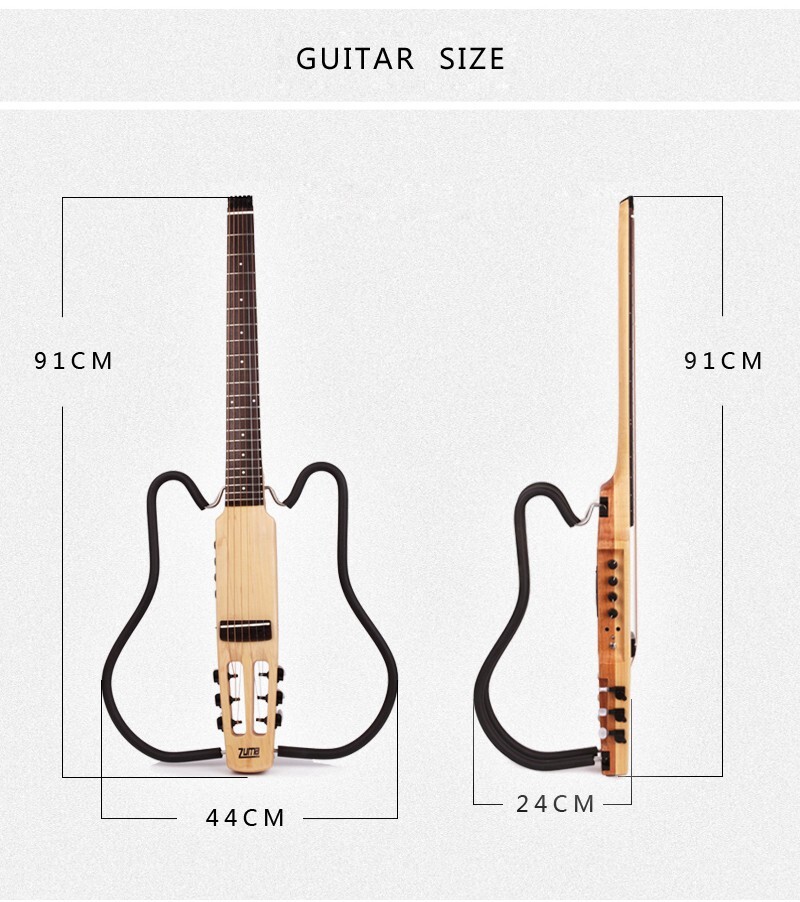 headless electric classical guitar classic silent nylon string built in effect