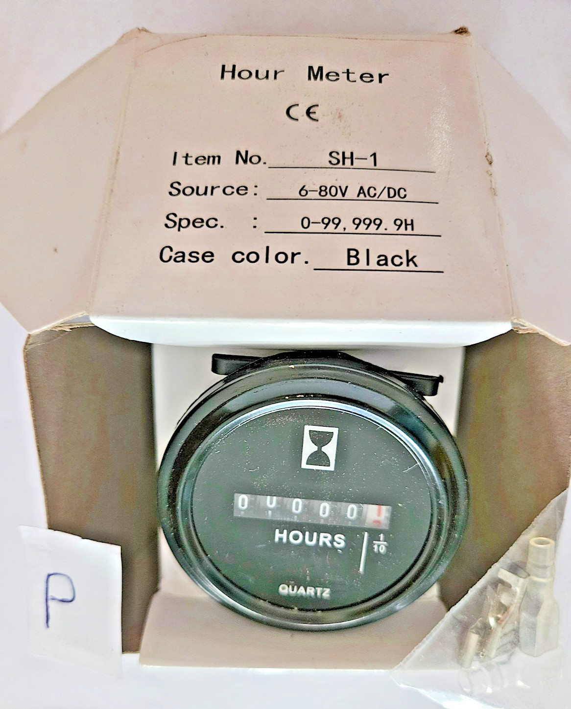 CE SH-1 Hour Meter (black)