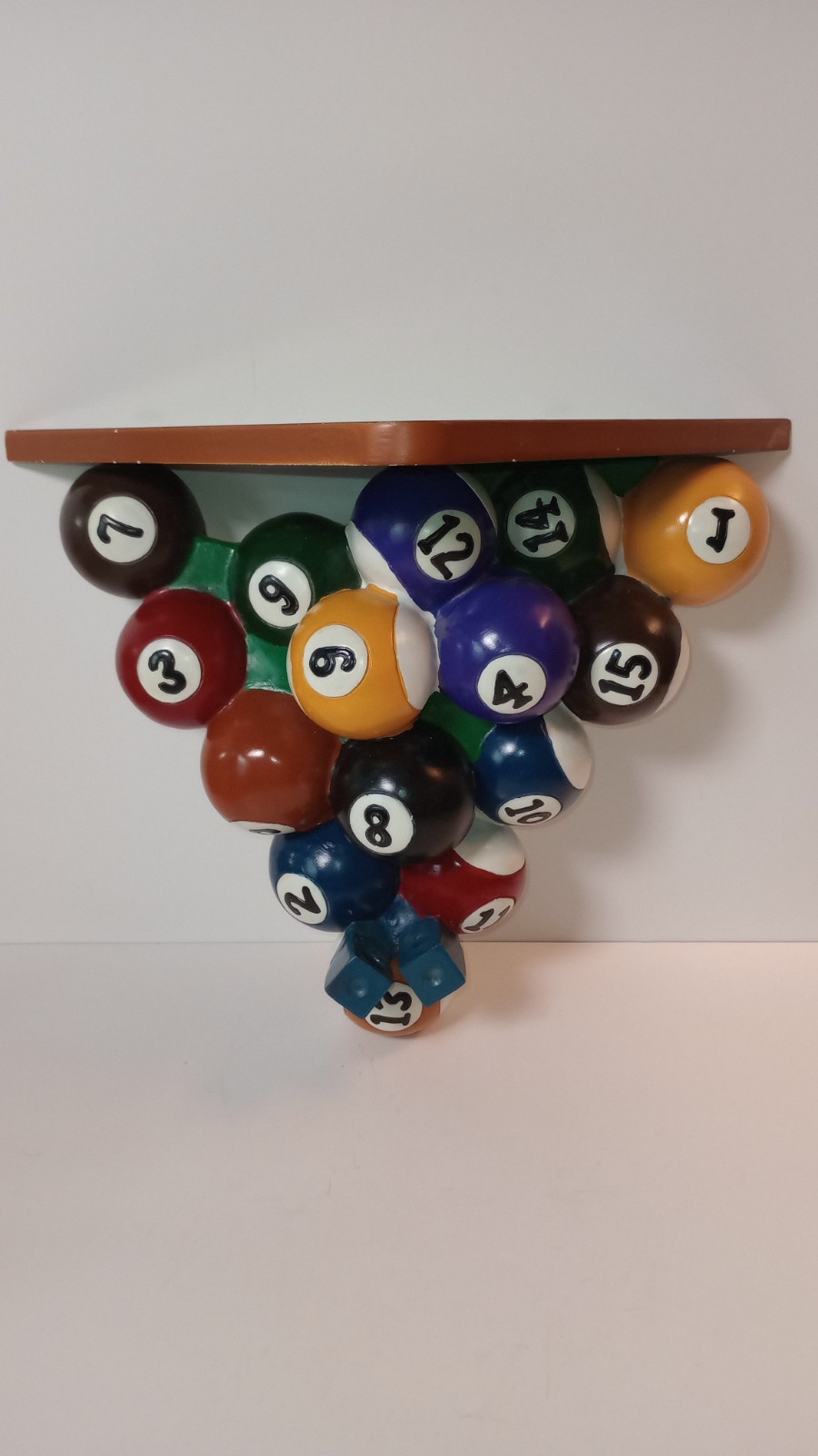 VINTAGE Billard Pool Ball Shelf 2006 Collections Inc Man Cave Decor