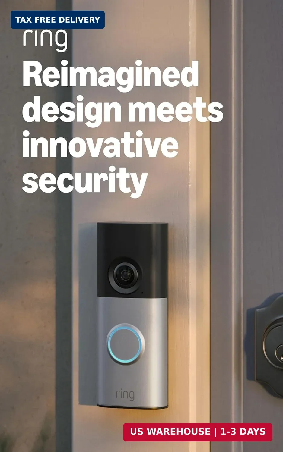 Ring Wired Doorbell Plus (newest model), Home or business security, Retinal 2K w
