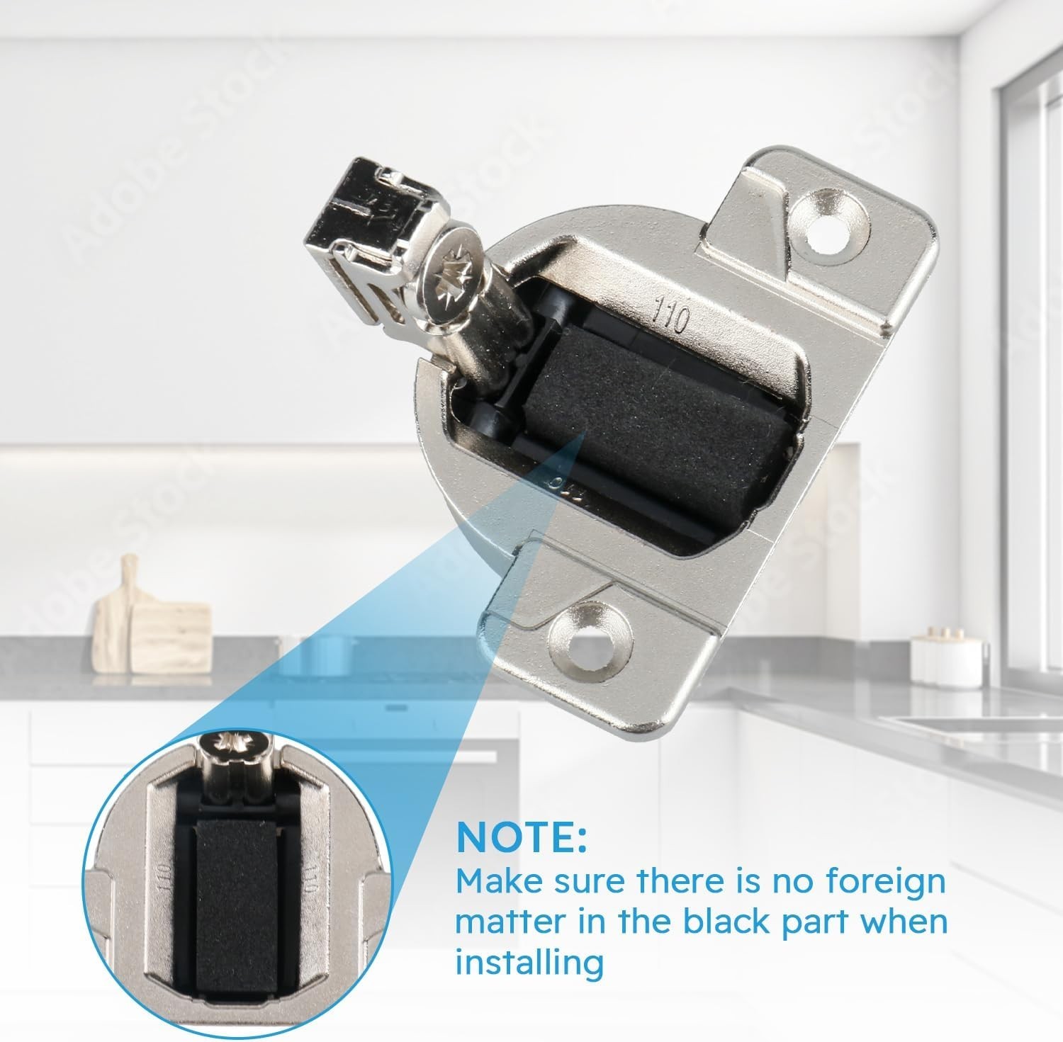 Replacement Cabinet Hinges, 110 Degrees Screw on Compact, 8 Pack