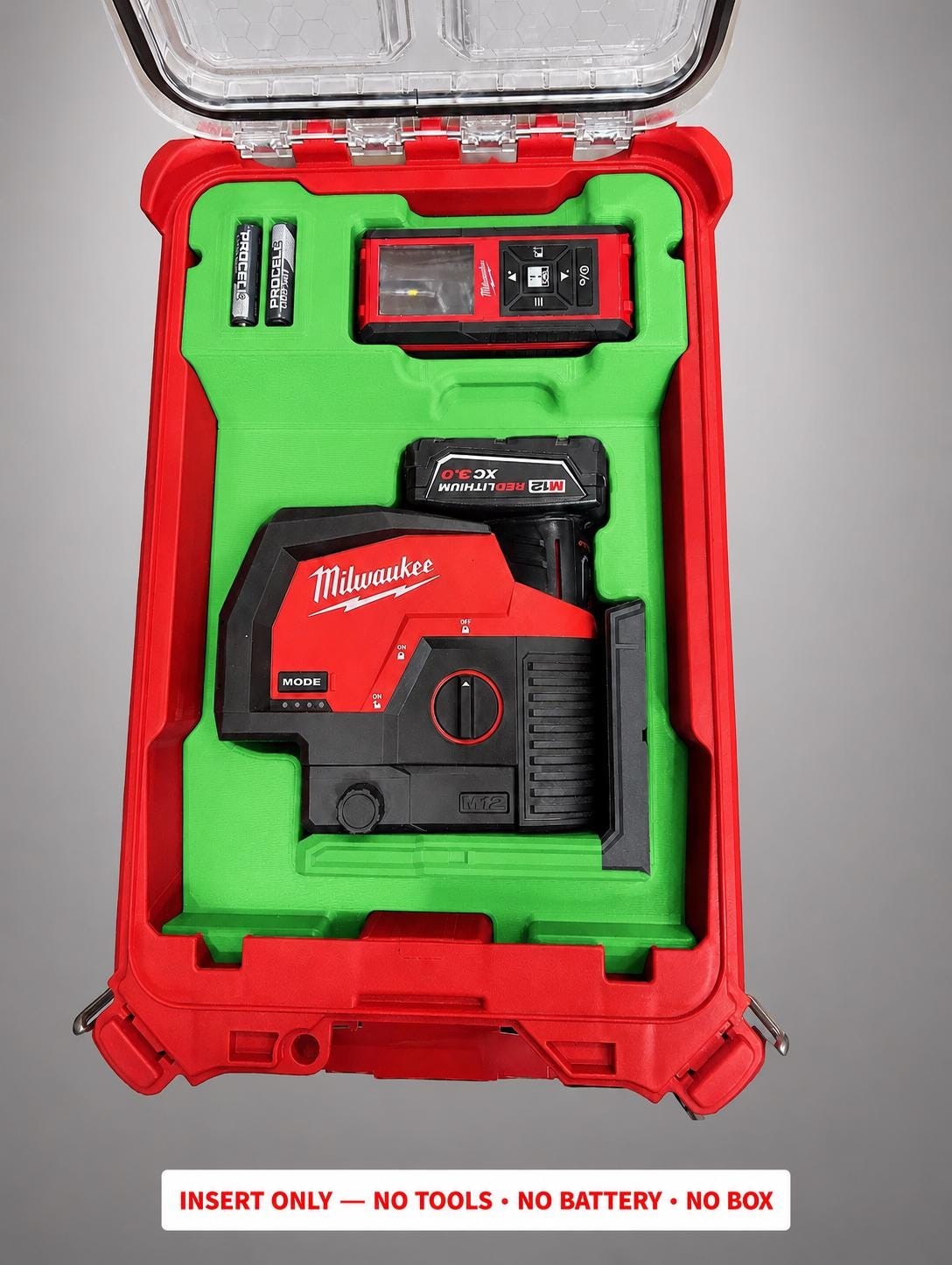 Milwaukee Packout Insert for Laser Line + Distance Meter Storage