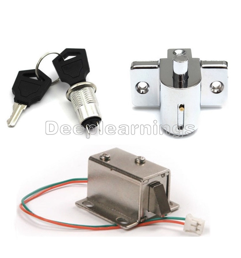 DC 12V 0.6A/350mA Aluminum Catch Push Lock S1203 Electric Solenoid Lock Assembly