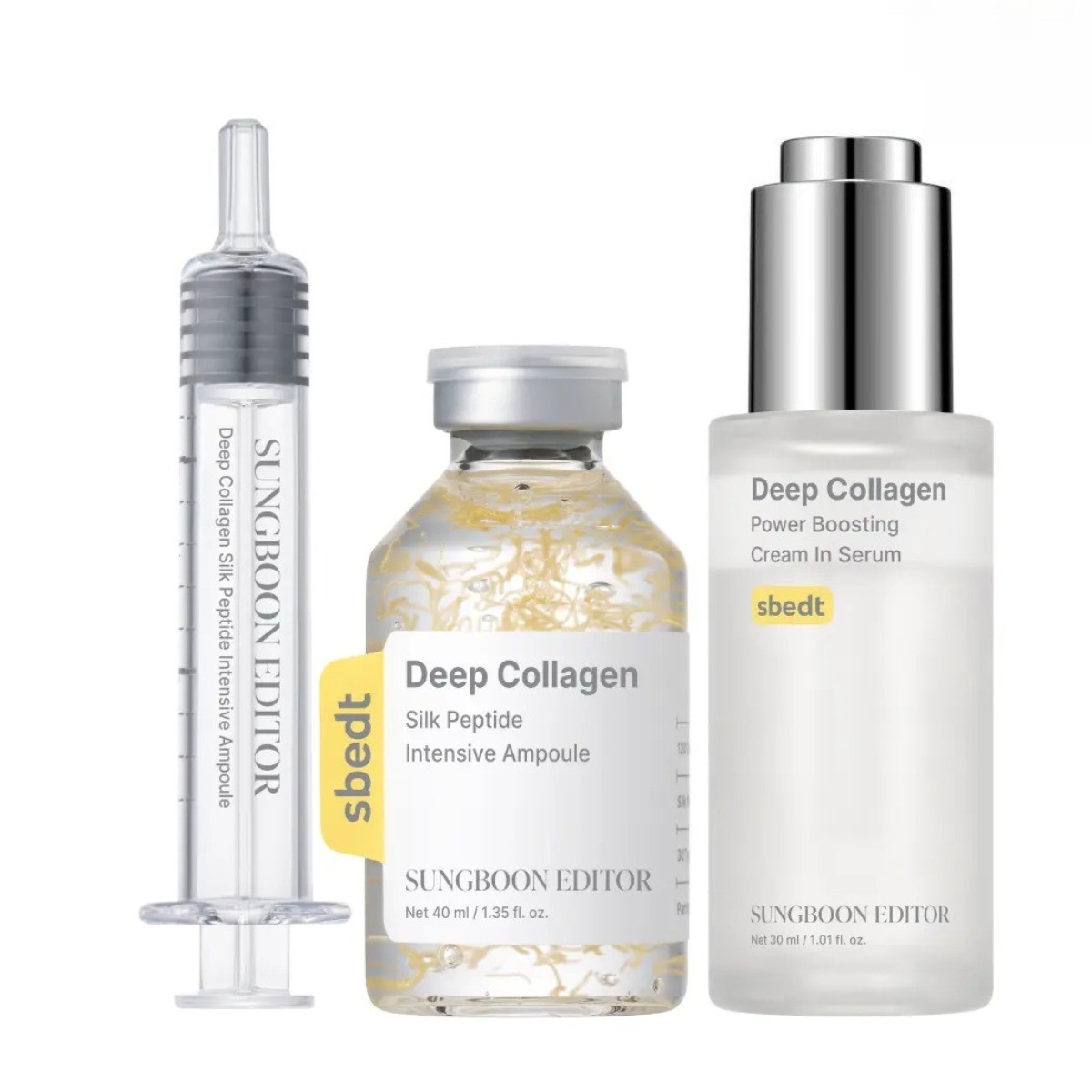 Sungboon Silk Collagen Peptide Face-Lift Duo, 8HA Anti-Aging Ampoule & Serum Set