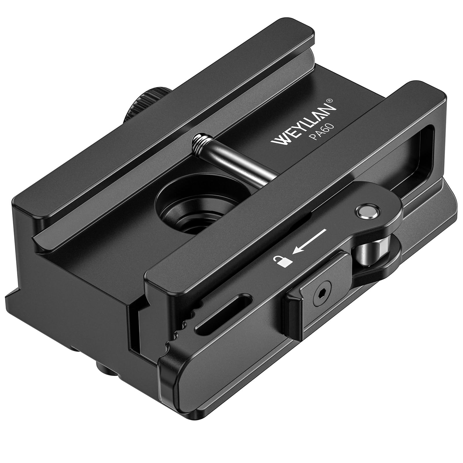 PA60 Arca to Picatinny Adapter Mount with Lever Release, 6061-T6 Aluminum CNC...