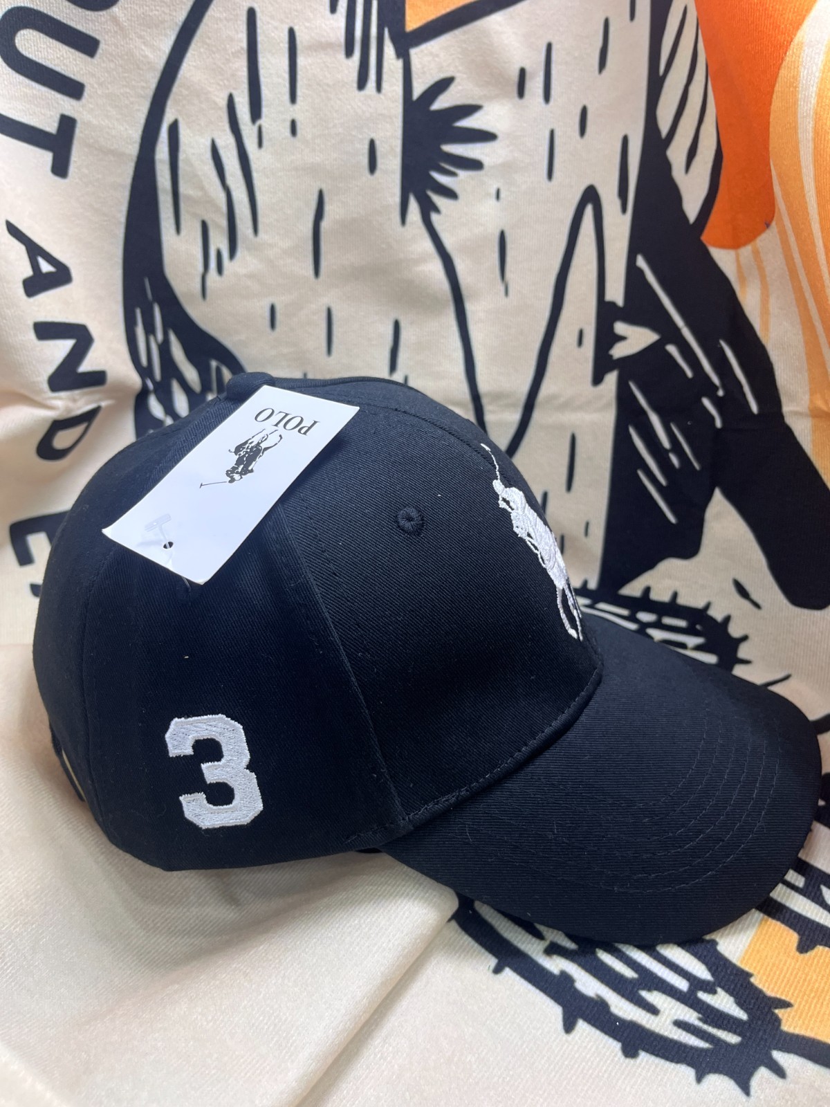 POLO #3 Men's Casual Black Baseball cap Adjustable