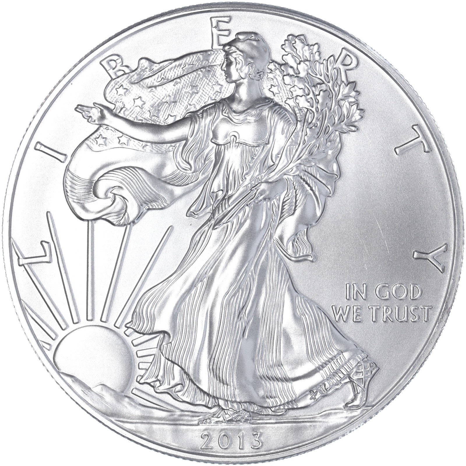 2013 American Silver Eagle 1 Oz Gem Brilliant Uncirculated Coin See Pics Q515
