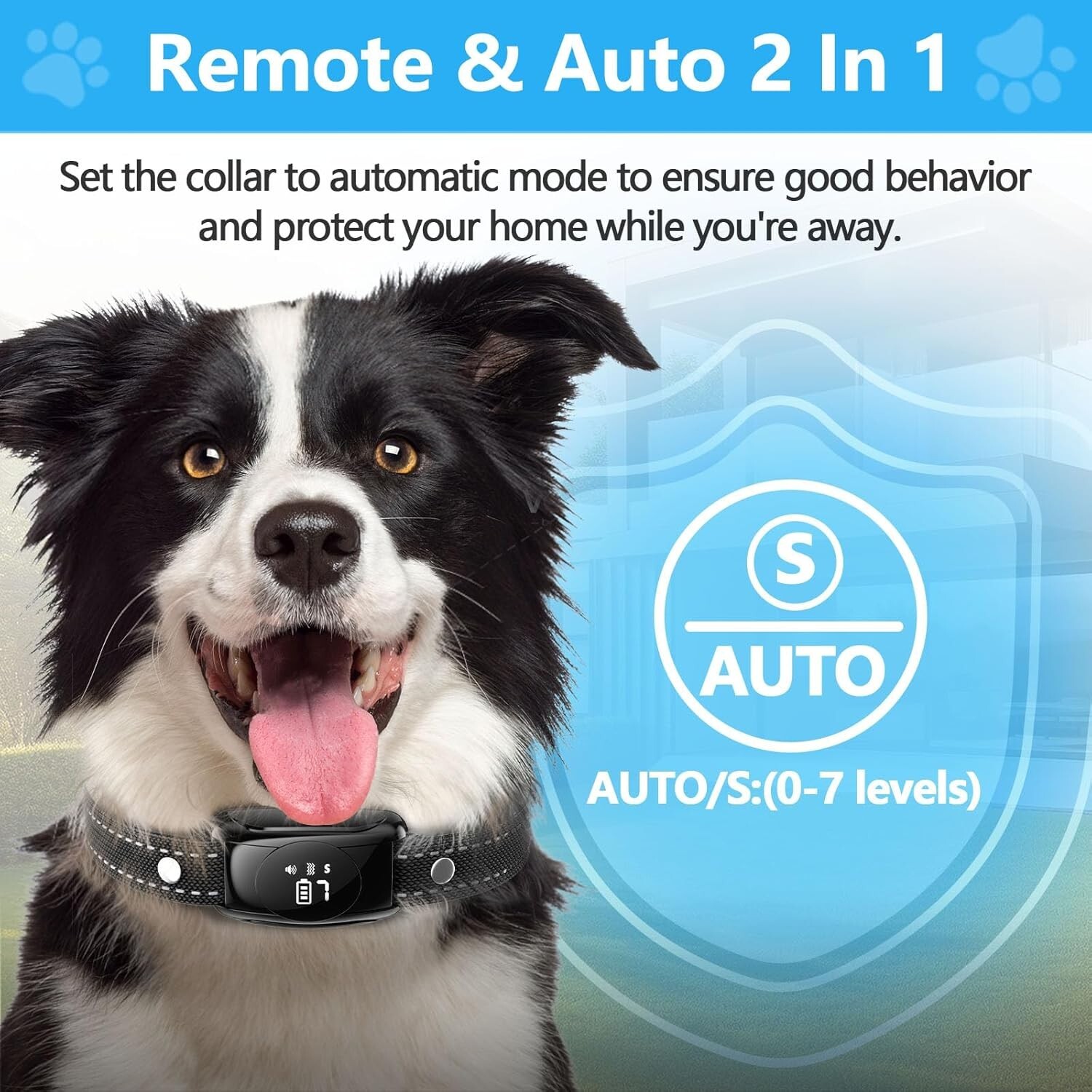 Dog Training Collar with Remote, NO SHOCK Collar Medium & Small Dog