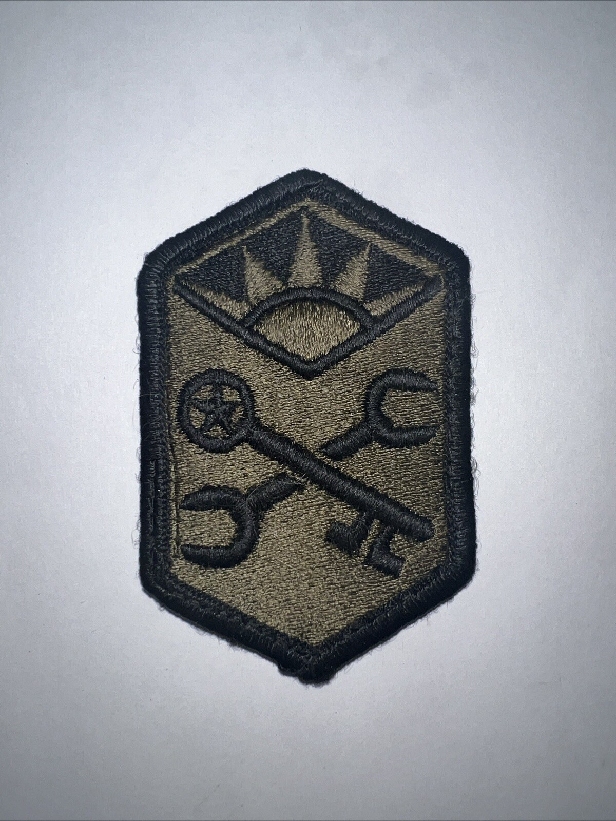 US Army Advanced Weapons Support Command Subdued Sew On Patch Insignia Vintage