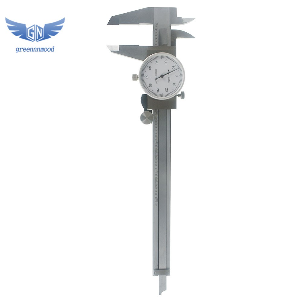 6"/0.001" Premium Precision Dial Calipers Stainless Steel Shockproof 2 Pack
