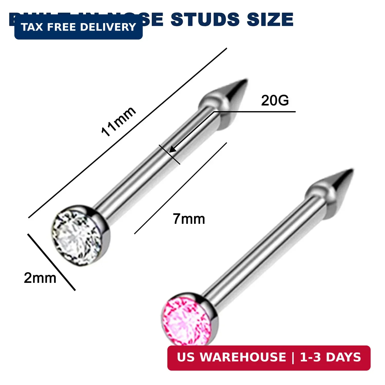 4-Pack Disposable Self Piercing Kit with Built-in Nose Studs, Very Safe Piercing