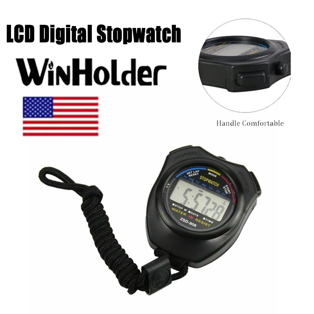 Handheld Digital Stopwatch Sports watch Stop Watch Chronograph Timer Counter