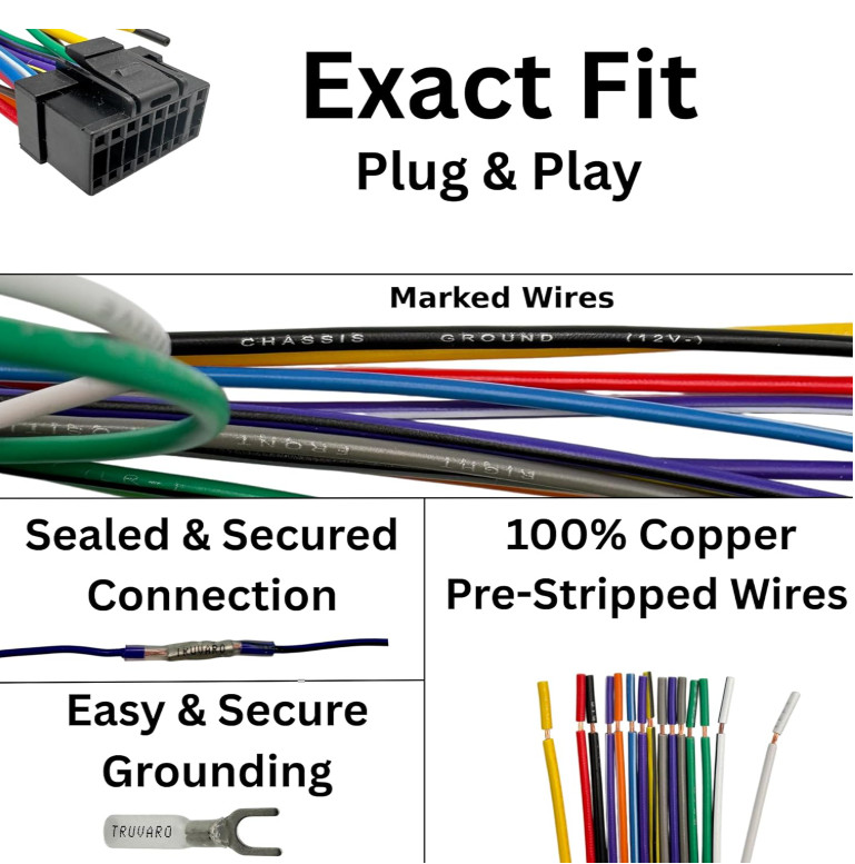 Wire Harness For ALPINE X009U X009-U Kit With Connectors