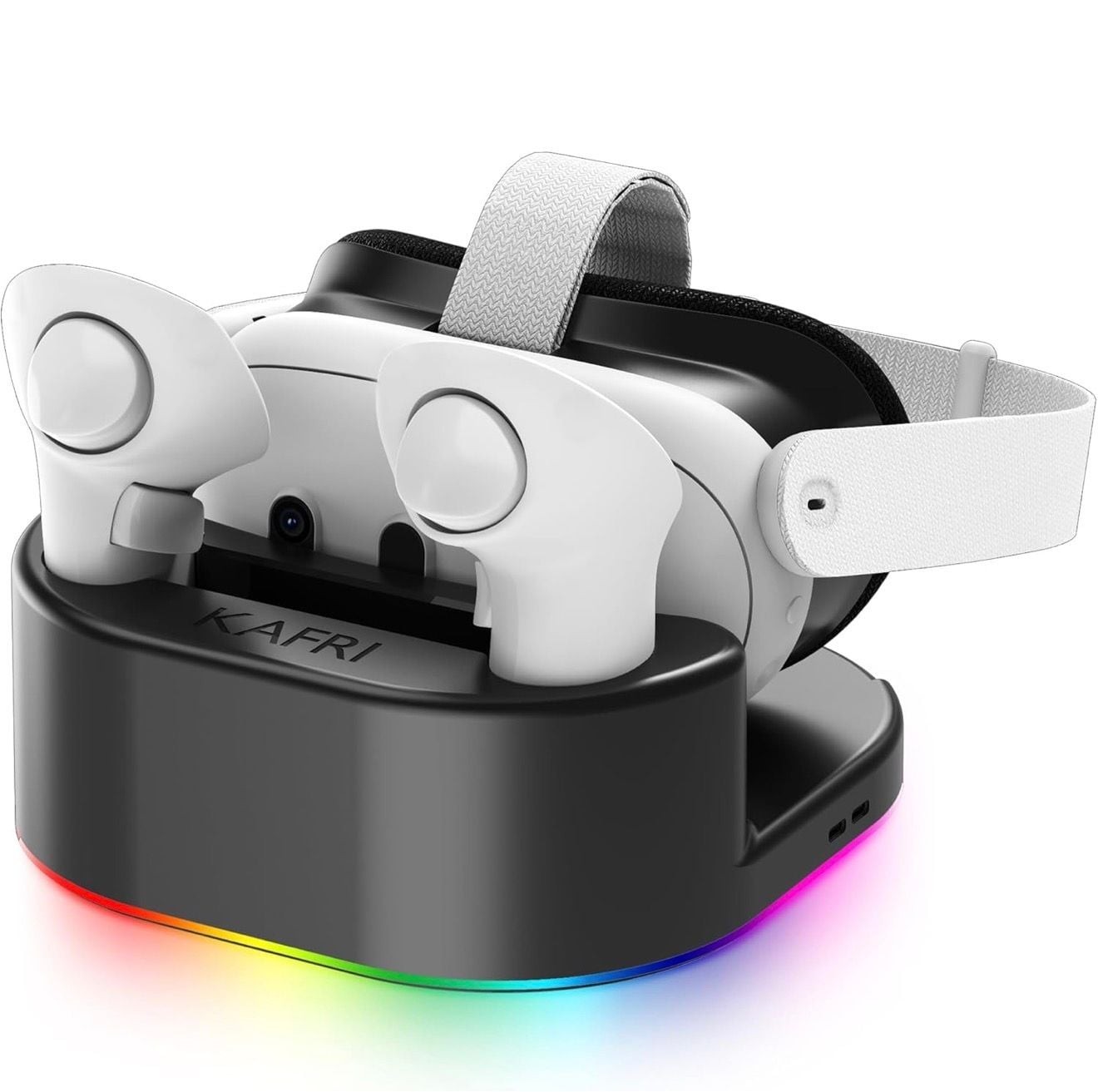 KAFRI RGB VR Headset Stand and Charging Dock for Meta Quest 3/2