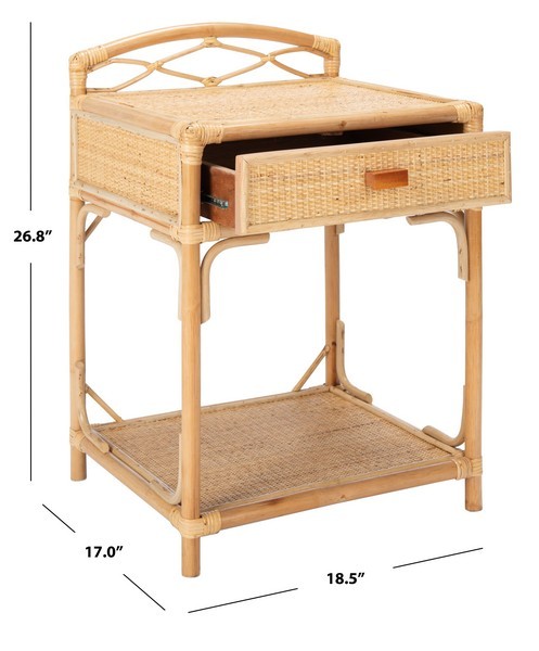 Safavieh BEA 1 DRAW 1 SHELF NIGHTSTAND, Reduced Price 2172779533 NST4000A