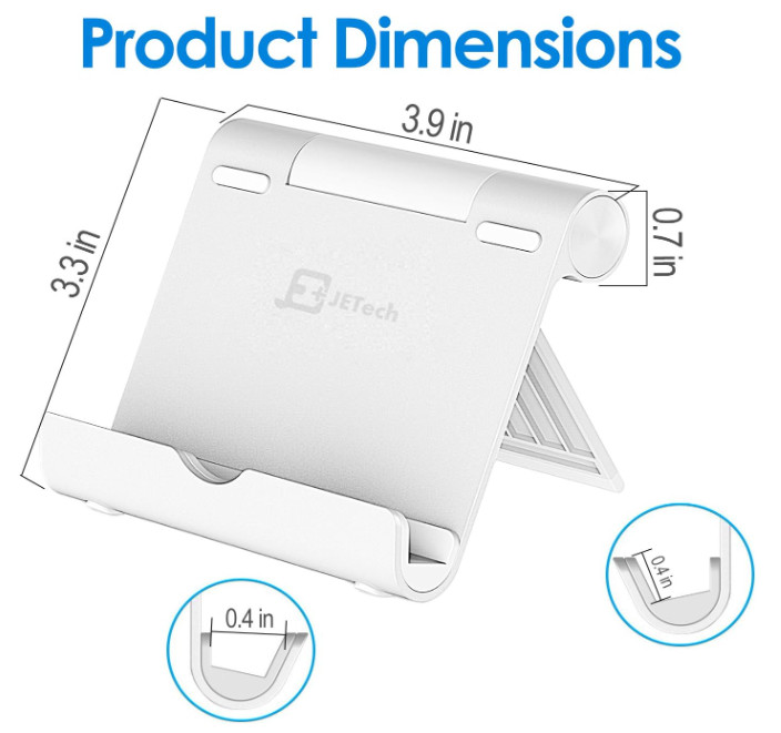 Tablet Stand, Adjustable Portable Desktop Holder, Foldable Dock