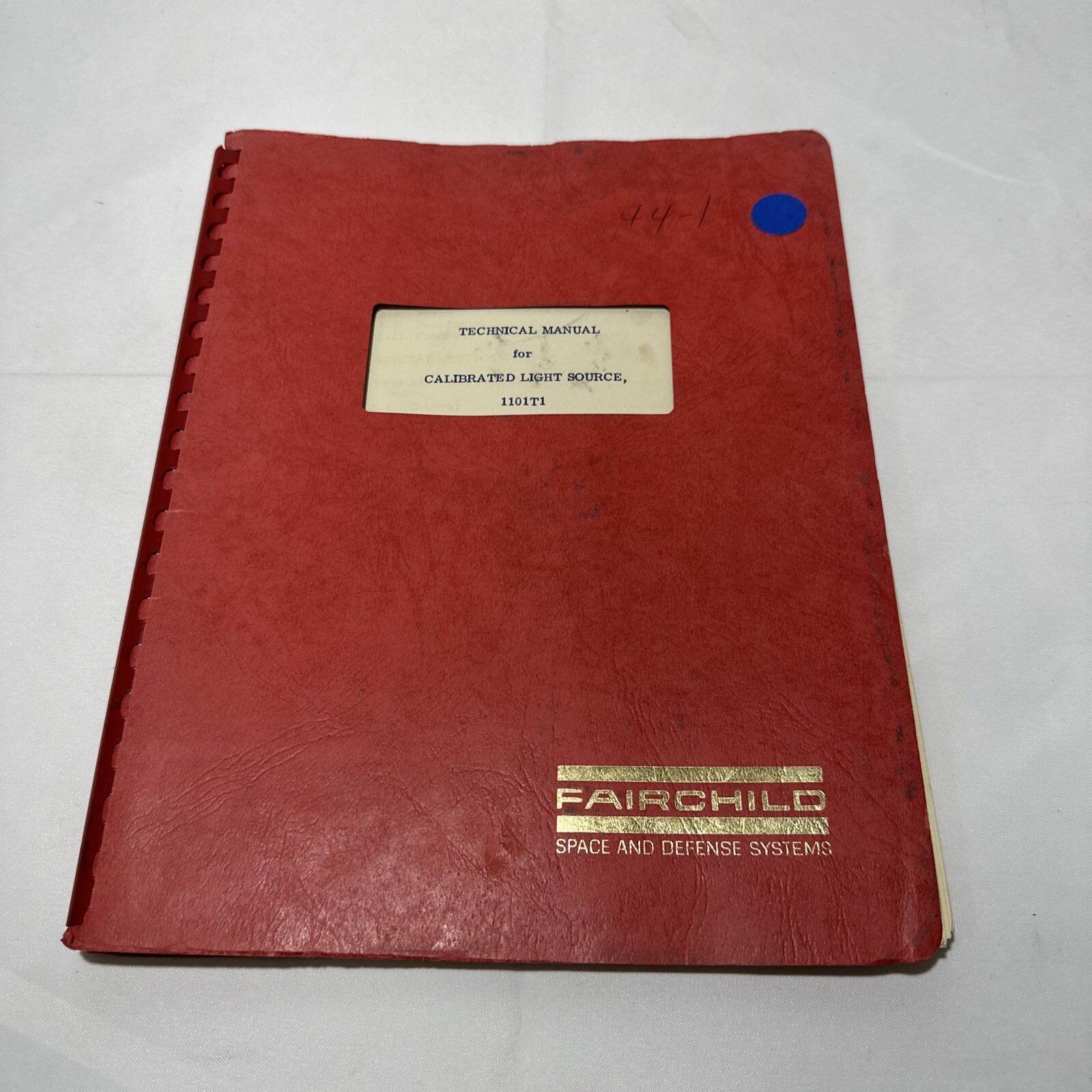 Fairchild Model 1101T1 Calibrated Light Source Technical Manual