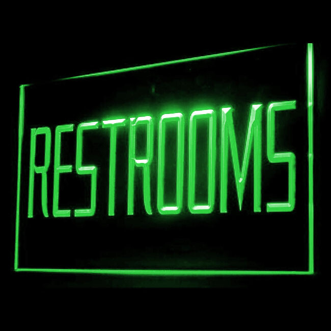 120015 Toilet Restrooms Washroom Bathroom Display LED Light Neon Sign