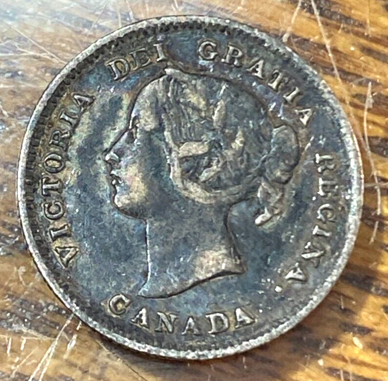 1896 Canada 5 Cents Nice Original VF KM-2 CHRC