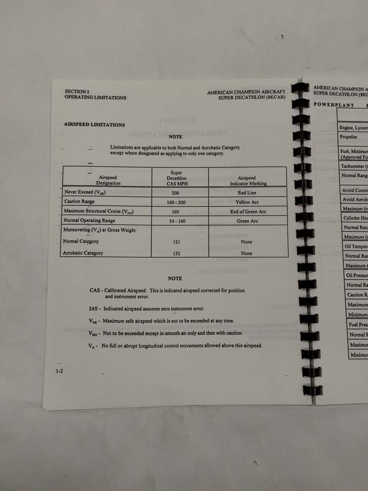 American Champion Super Decathlon 8KCAB Pilots Operating Manual-Copy