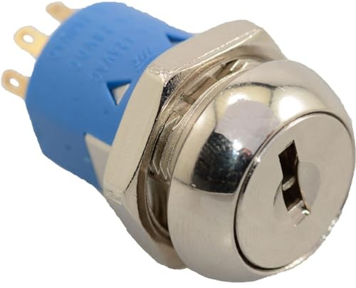 Keylock Switch 2 Position DPDT 4A 125VAC ON-ON Panel Mount