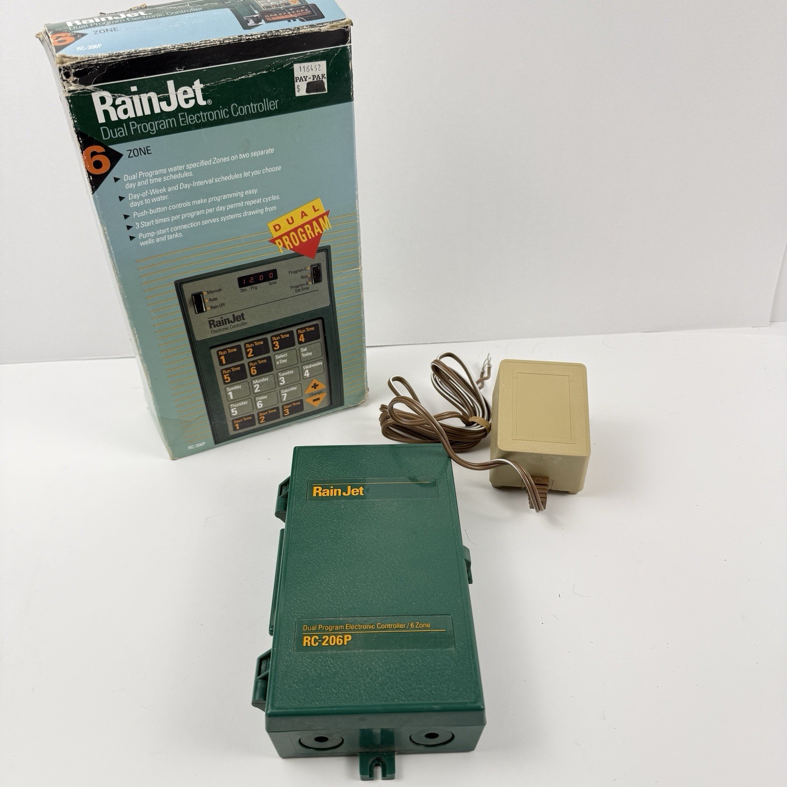 RainJet Electronic Sprinkler Timer 6 Station Controller Model RC-206P