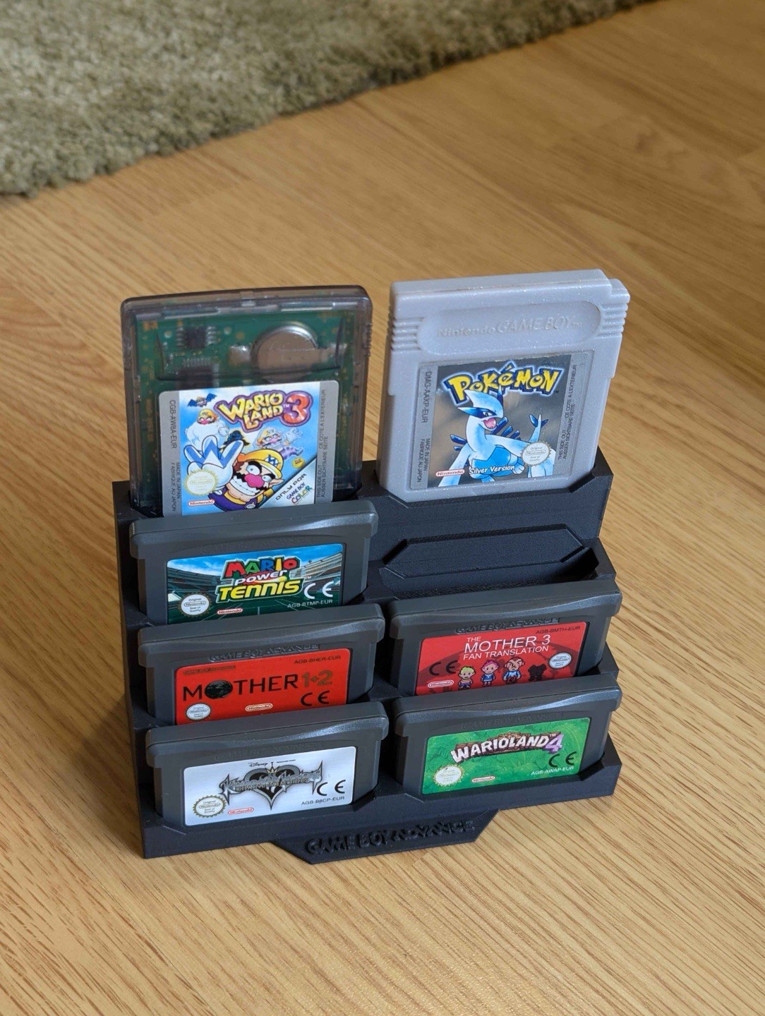 Gameboy Advance Cartridge (GBA) Holder - Holds 8 Cartridges - GBA Display Stand