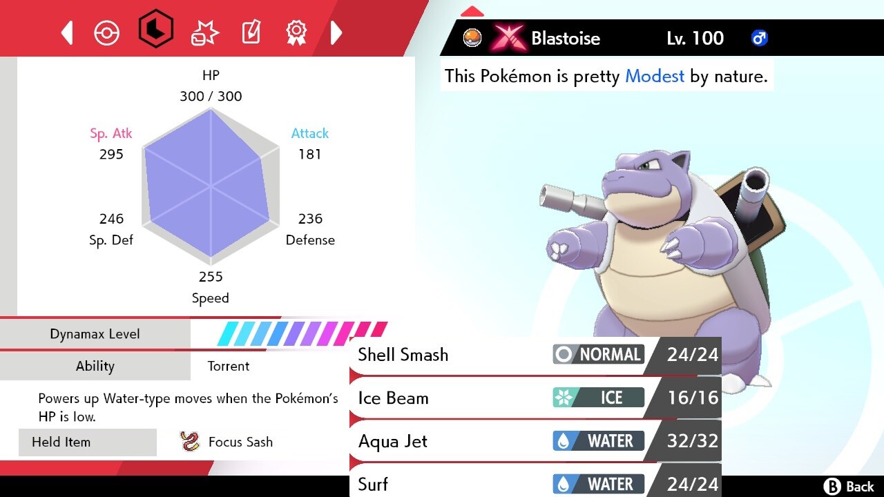 Pokemon Sword and Shield 6iv Shiny Blastoise - FAST DELIVERY!