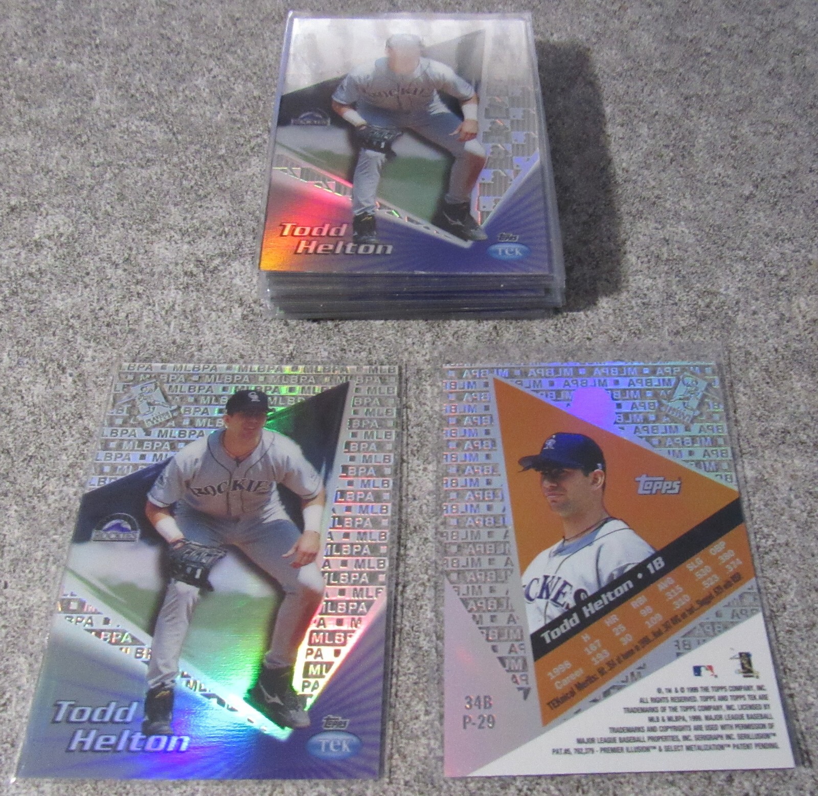 1999 TOPPS TEK TODD HELTON COLORADO ROCKIES 34B YOU PICK FREE SHIPPING