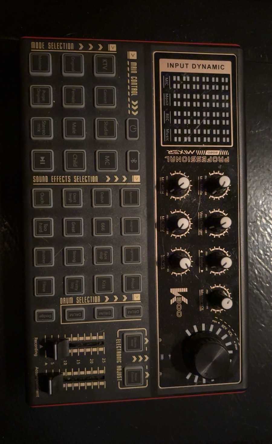 K300 Compact Desktop Audio Mixer 6-Channel Built-in Effects 3.5mm Jack