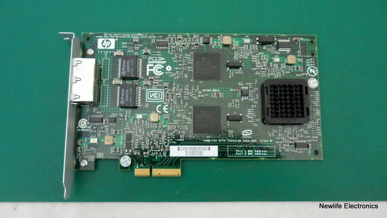 HP 374443-001 NC380T PCIe Dual-port Multifunction Gigabit Server Adapter