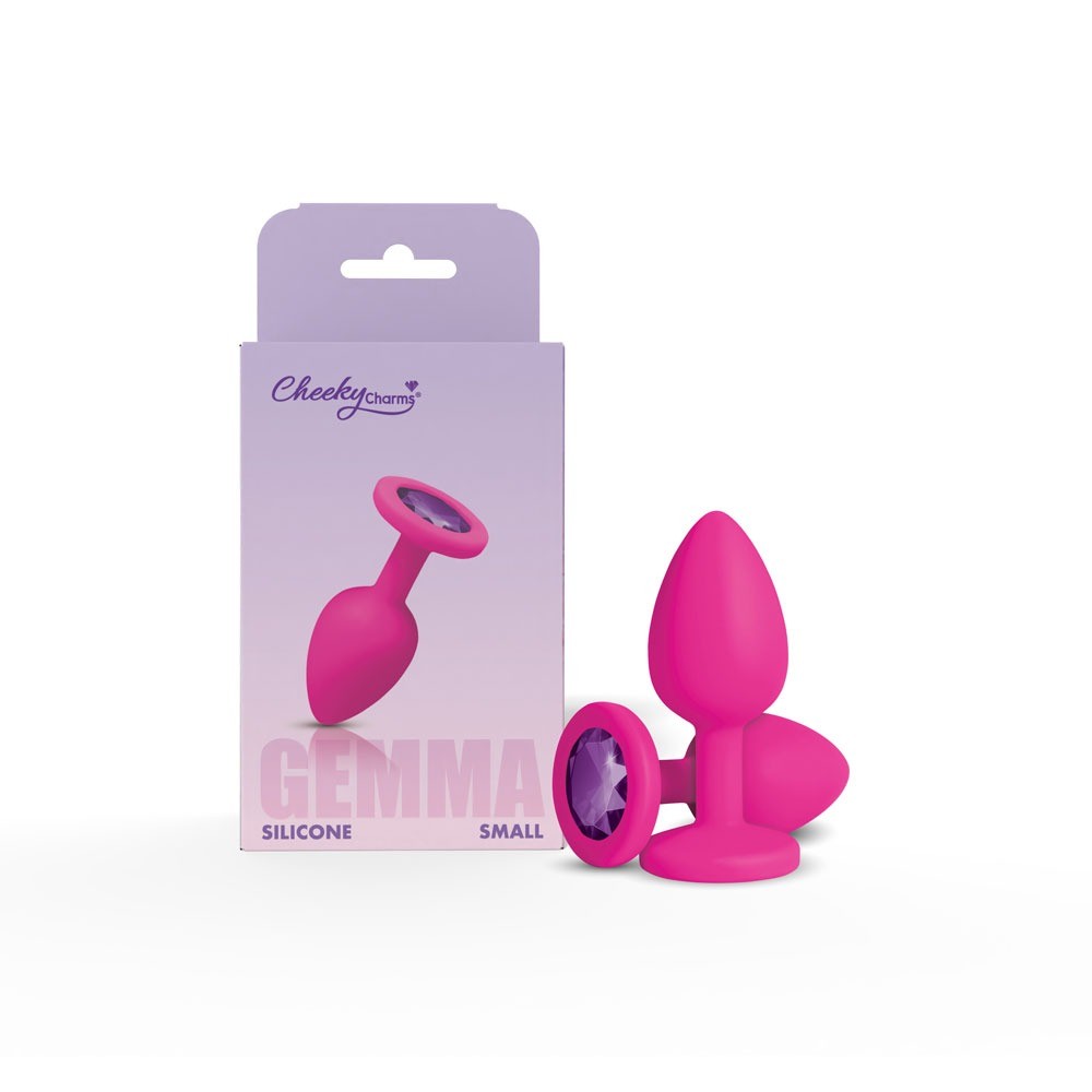 Gemma Purple Gem Pink Silicone Plug - Small