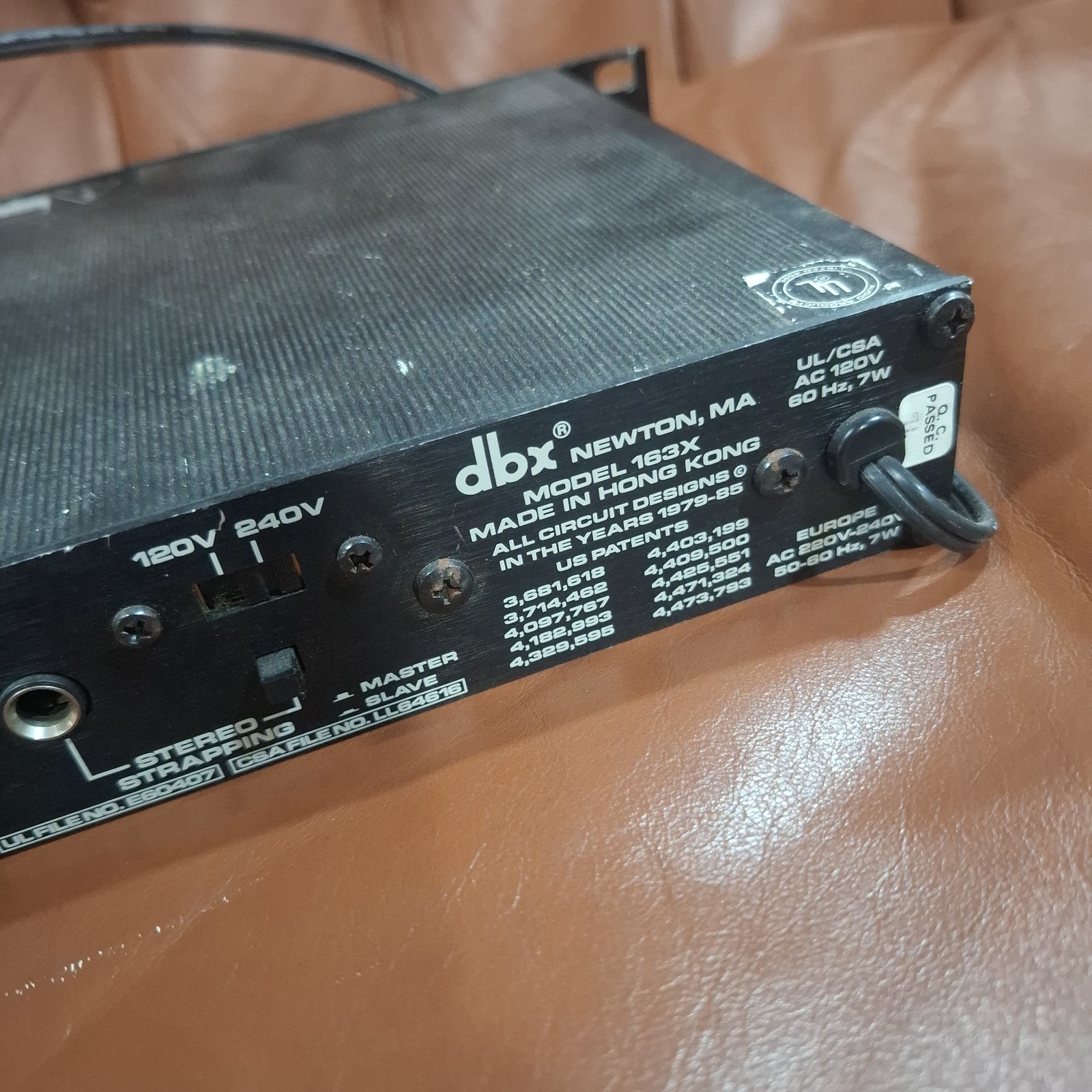 dbx 163X Over Easy Compressor/Limiter Rack Mount Analog 1U Stereo Slave